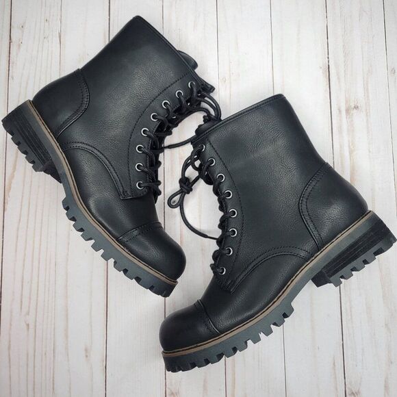 B.O.C. Black Amiah Vegan Leather Ankle Booties - Picture 1 of 5